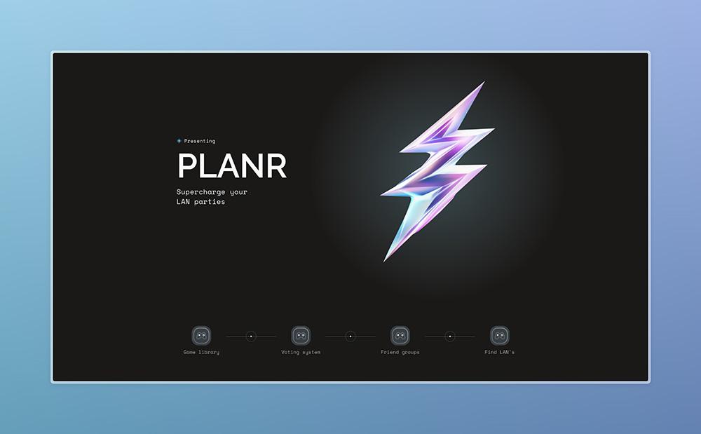 Website shot of PLANR – a LAN party planning web app